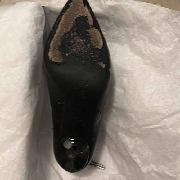 Black patent and black leather cage, design stilettos size 6 1/2 M by LAMB - Picture 9 of 9